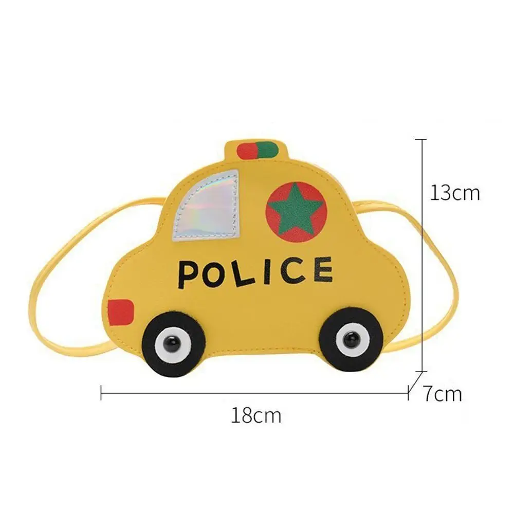 Creative PU Leather Children's Shoulder Bag Cartoon Car Shape 3D Crossbody Bag Splicing Coin Purse for Kids view 6