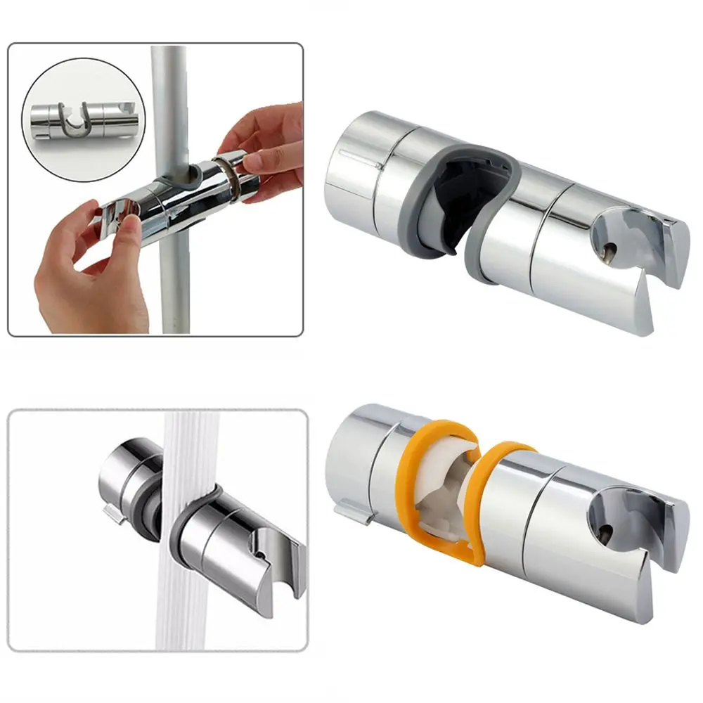 Professional Universal Adjustable Shower Head Holder Slider Clamp Bracket Shower Rail