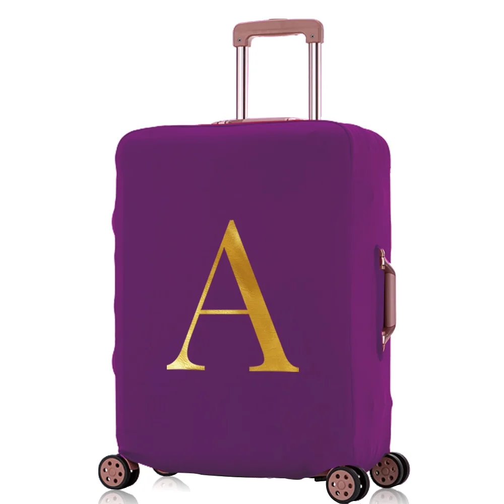 Travel Suitcase Dust Cover Luggage Protective Cover Apply 18-28Inch Trolley Case Letter Initials Series Print Travel Accessories