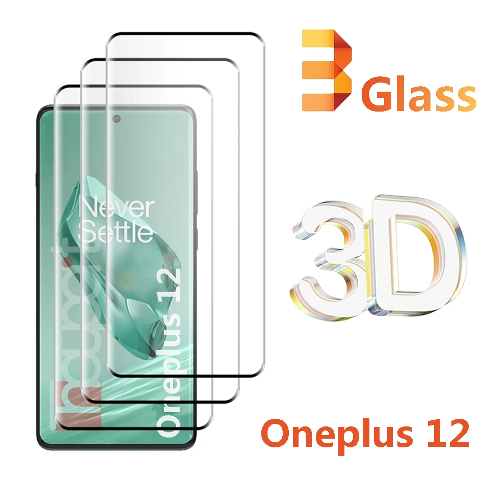 Vidrio Templado 3D para Oneplus 12 12R, película protectora de pantalla, Oneplus 12R