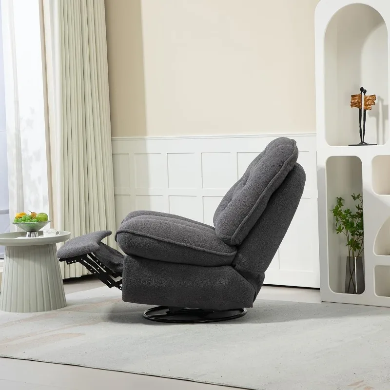 Chenille Glider draaibare verstelbare fauteuil draaibare schommelstoel, handmatige stoffen zweefvliegtuig kinderkamer fauteuil stoel