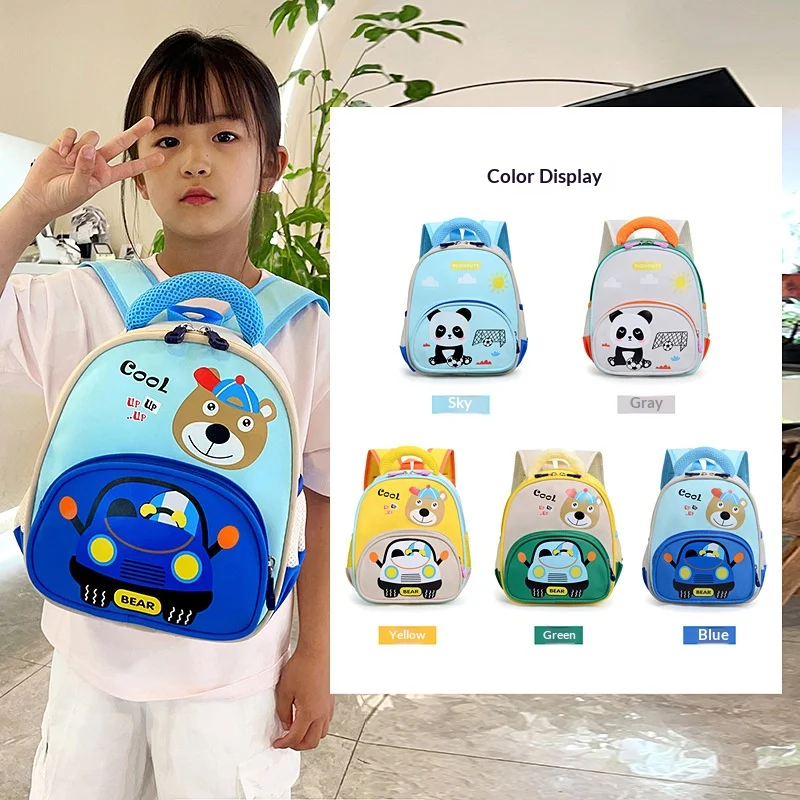 New Style Kindergarten Backpack for Boys and Girls, Trendy Cartoon Print Kids Backpack, Comfortable Durable Double Shoulder Bag