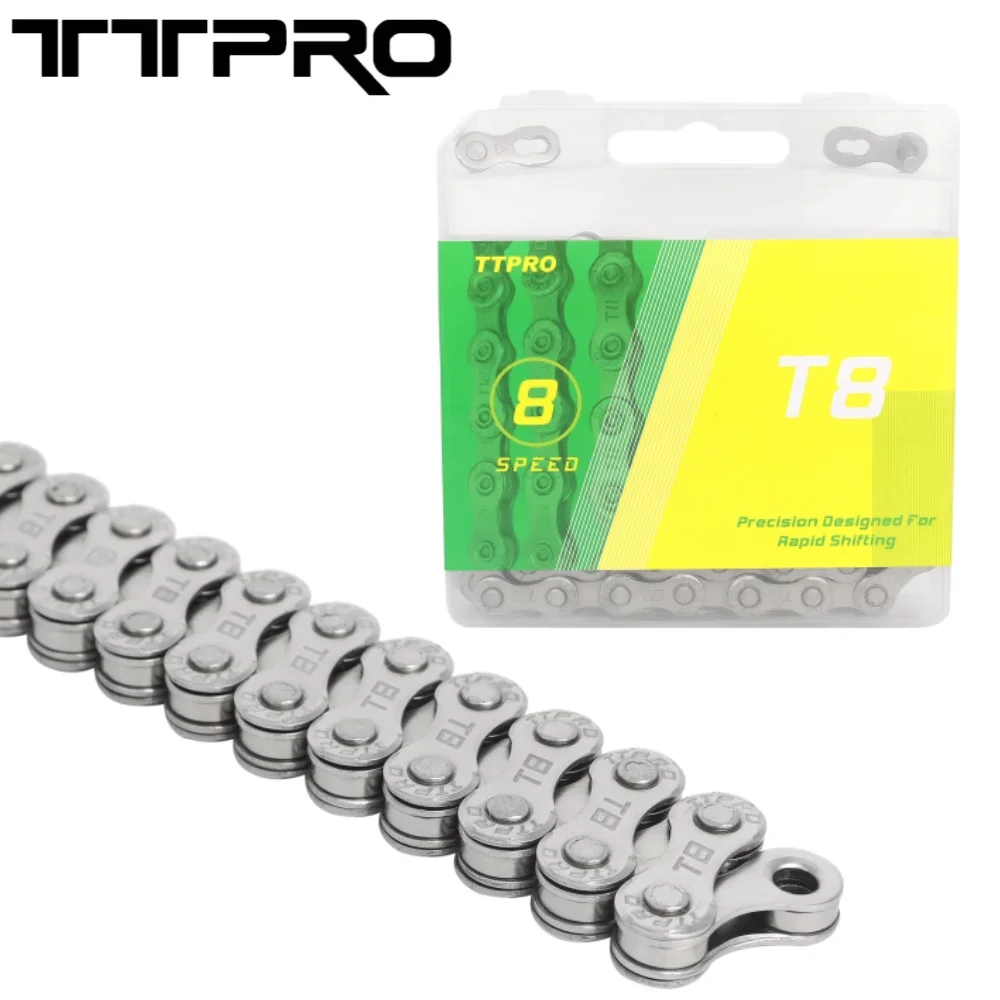 TTPRO 8 9 10 11 12 Speed Bicycle Chain 116 118 126 Links MTB Road Bike Chains T8 T9 T10 T11 T12 8V 9V 10V 11V 12V Bicycle Parts