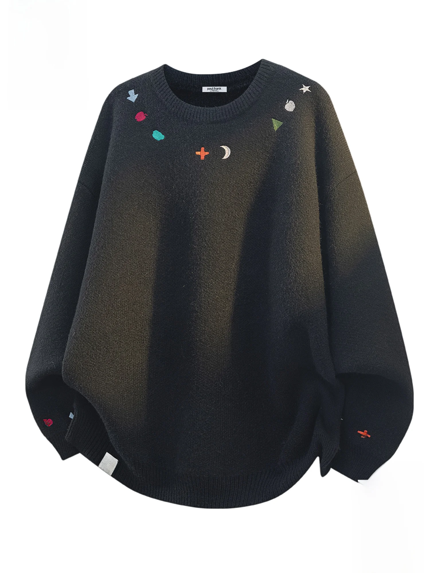 

Мужской теплый вязаный свитер Paul Frank: зимний, повседневный, с круглым вырезом, вышитым логотипом обезьяны, свободный крой, комфортный, из смесового полиэстера