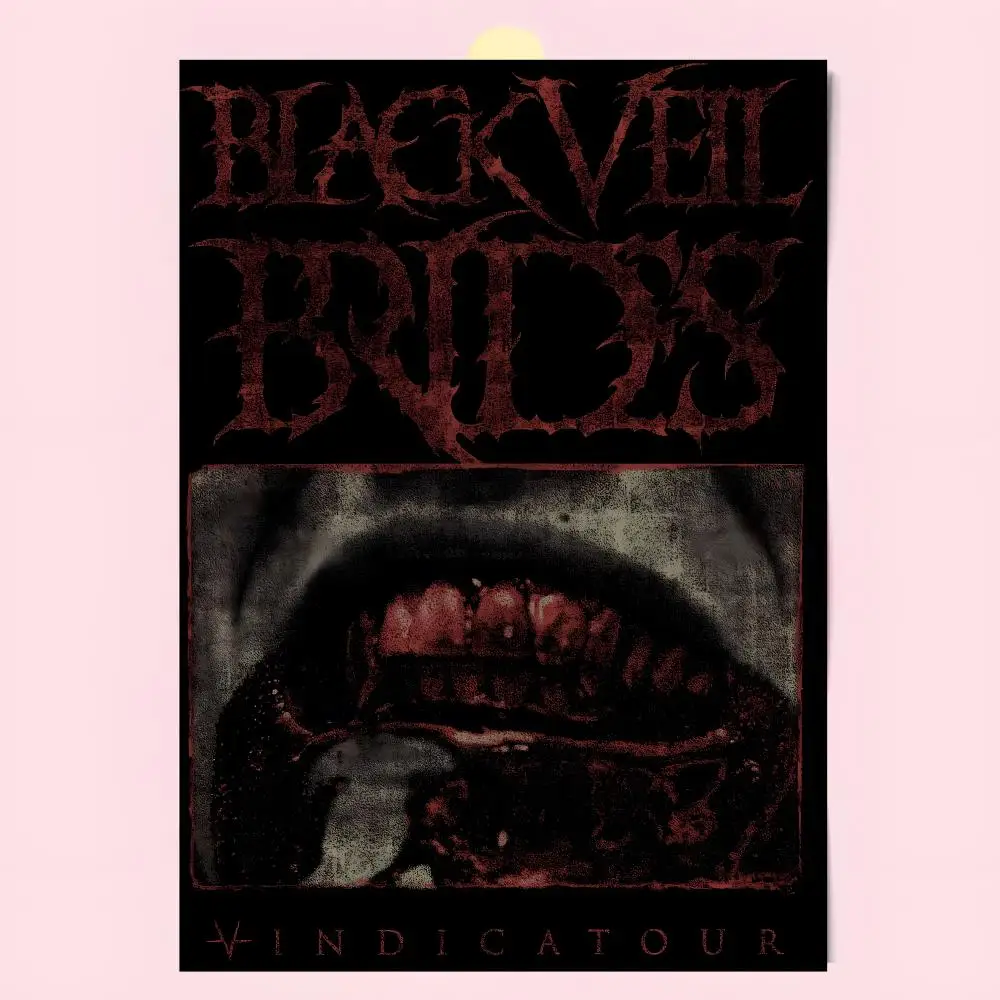 Rock Band B-Black Veil Brides Poster Fashion Art Removable Wall Poster Home Accent for Bedroom & Dorm