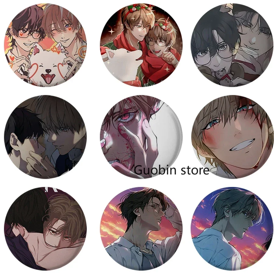 58mm Lost in The Cloud BL Anime Button Pin Cartoon Skylar Cirrus Art Brooch Badge Backpack Decor Accessories Student Stationery