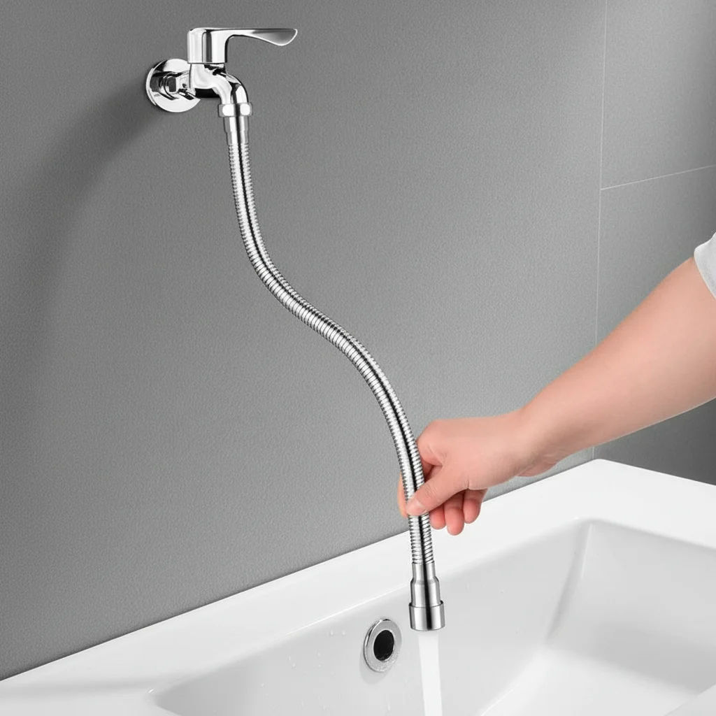360 °   Universal Wasserhahn Extender Splash Proof Düse Belüfter Biegsamen Waschbecken Verlängerung Schlauch Küche Zubehör