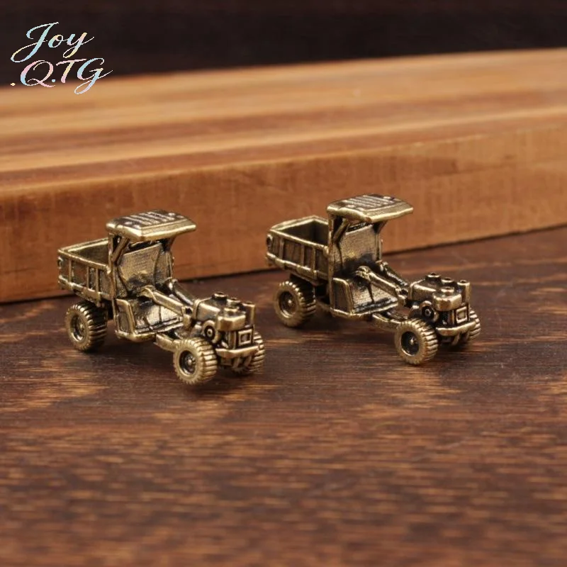 Hot Sale 1pc Simulation Engineering Vehicle Mini Ornament Excavator Truck Figure Desktop Decoration Micro Landscape Home Decor