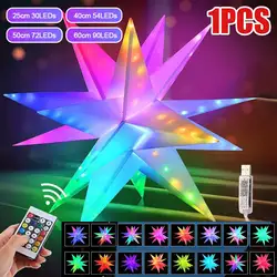 Smart APP RGBIC Firework String Light With Remote Christmas Tree Star Topper Light Outdoor Hanging Twinkling Starburst Light