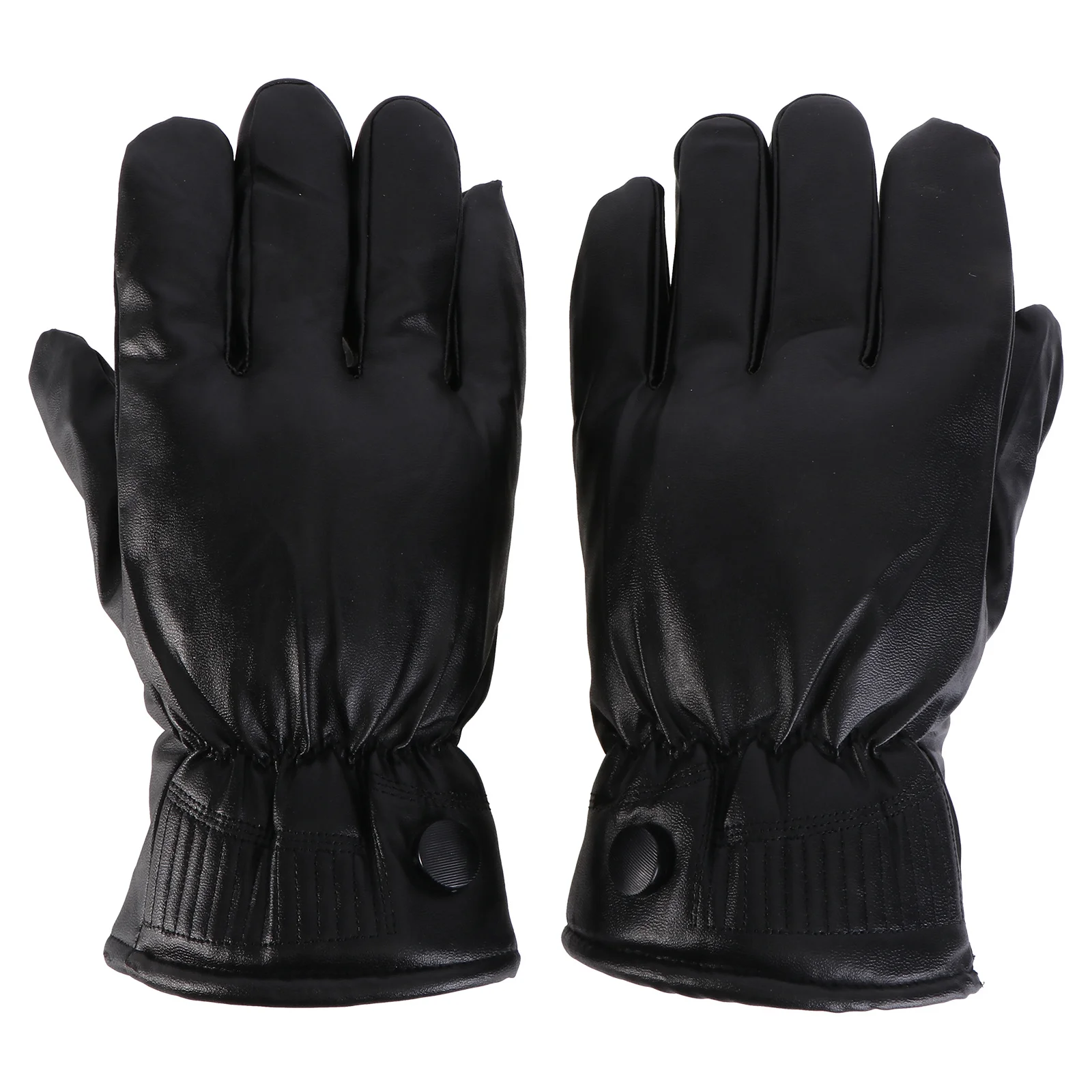 

Winter Anti-Static PU Gloves Black Warm Ski Riding Mountain Climbing Hands Protection Outdoor Sports Winter PU Gloves