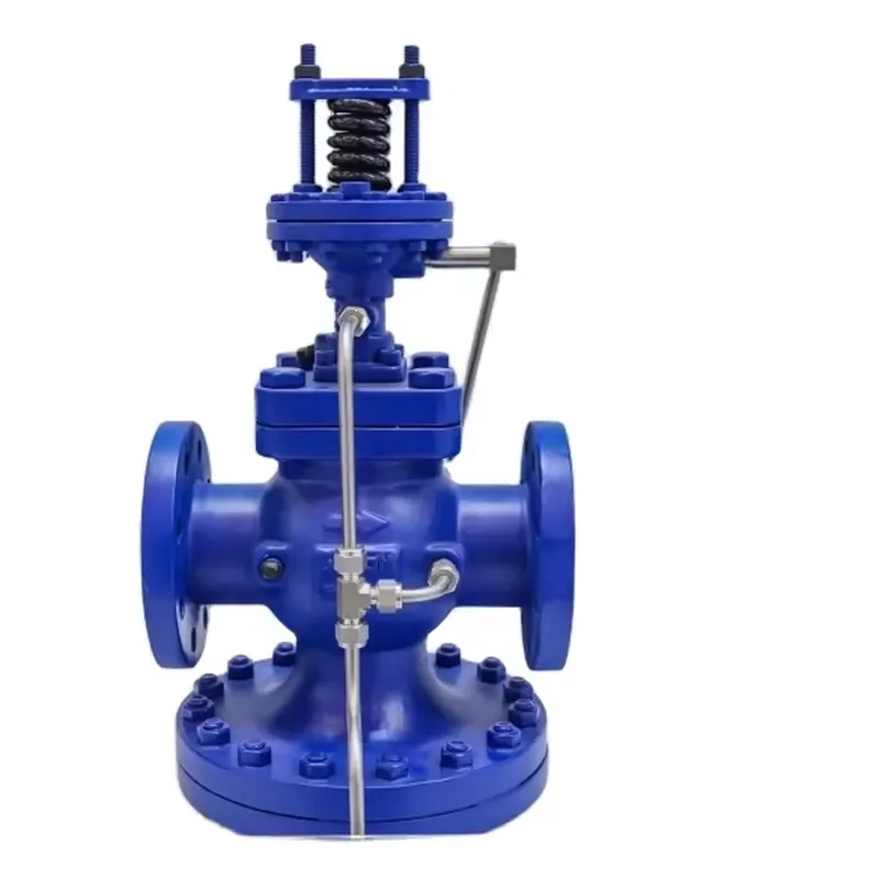 High-Temperature Steam Pilot-Operated Pressure Reducing Valve Manual Power High Flow Stabilizing and Pressure Regulation