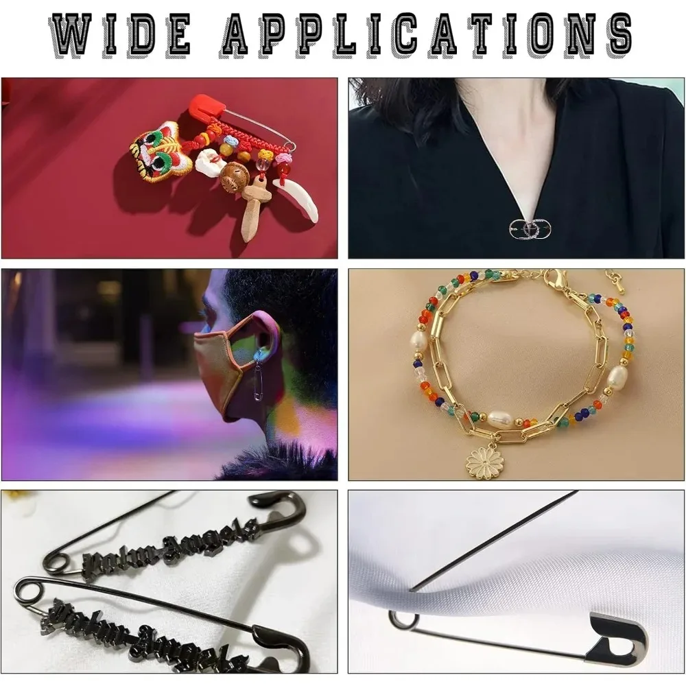 100 قطعة 1 "دبابيس الأمان السوداء دبابيس الأمان الملونة دبابيس الخياطة السائبة DIY بها بنفسك الحرفية صنع والملابس الحياكة غرزة ماركر #6