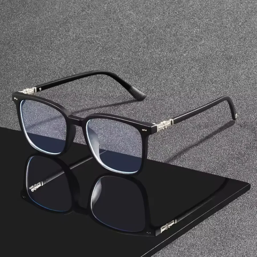 Fashion Trendy Anti Blue Light Glasses Uni HD Eyeglasses for Computer Phone Gaming Daily Wear