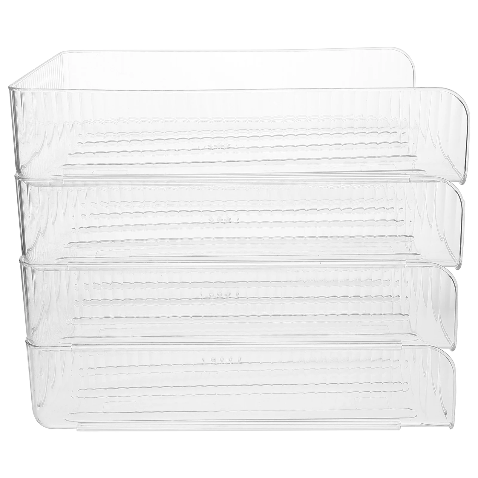 

4Pcs Desktop Organizer Tray Clear Plastic Paper Organizer for Desk Documents Files Books Letter Magazine Storage Office