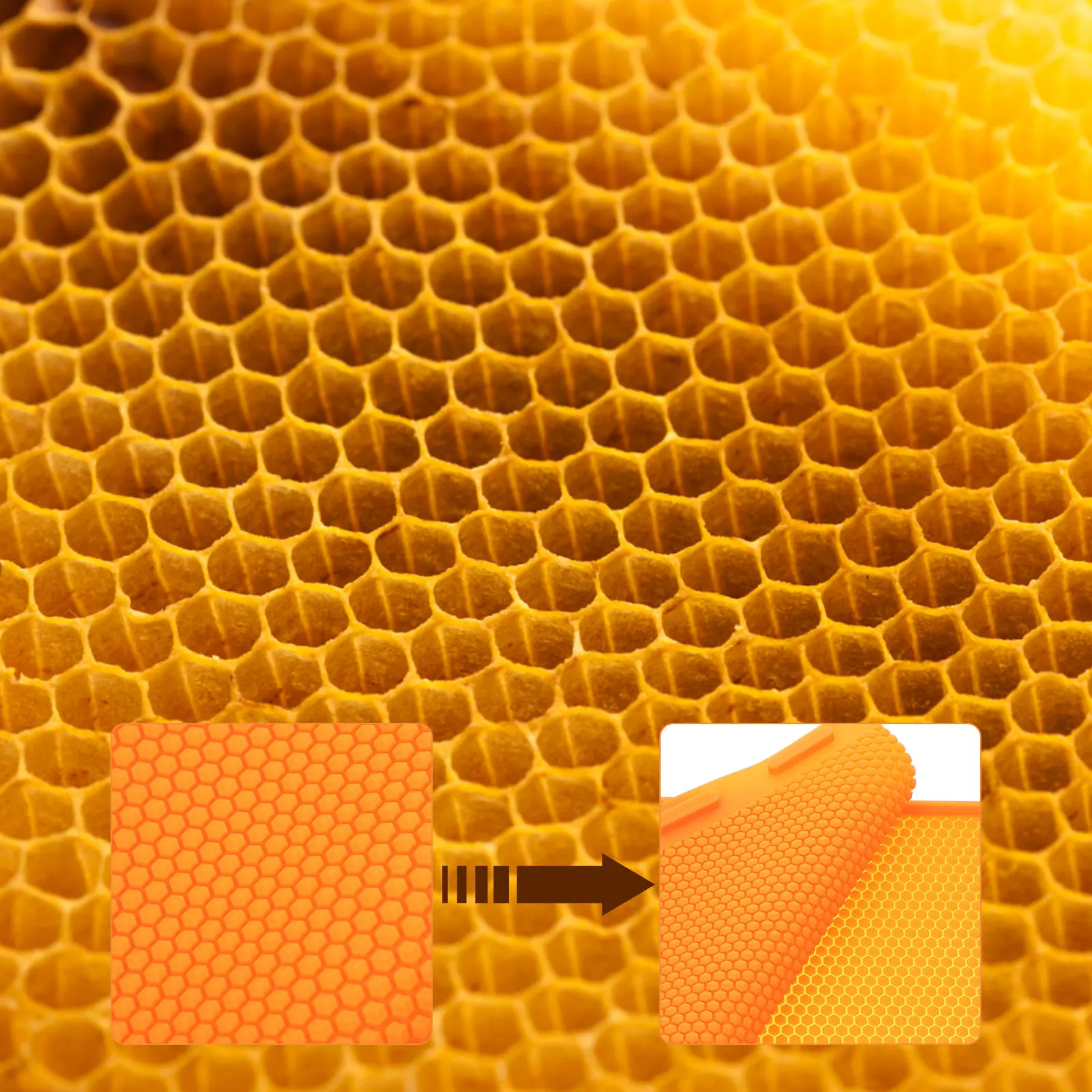 

Сотовые листы для изготовления силиконовых инструментов «сделай сам» для рукоделия из пчелиного воска, легко извлекается, легкий, портативный для начинающих