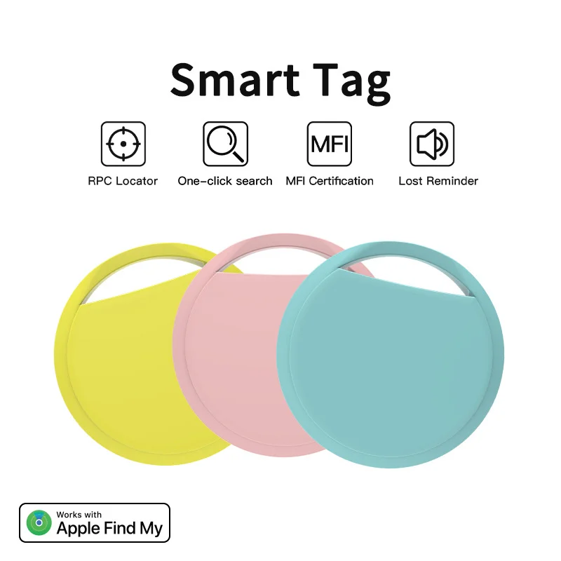 GPS Smart Air tag Bluetooth Anti-loss device Smart tracker For keys luggage wallet Smart tag Works with Apple Find My (iOS only)