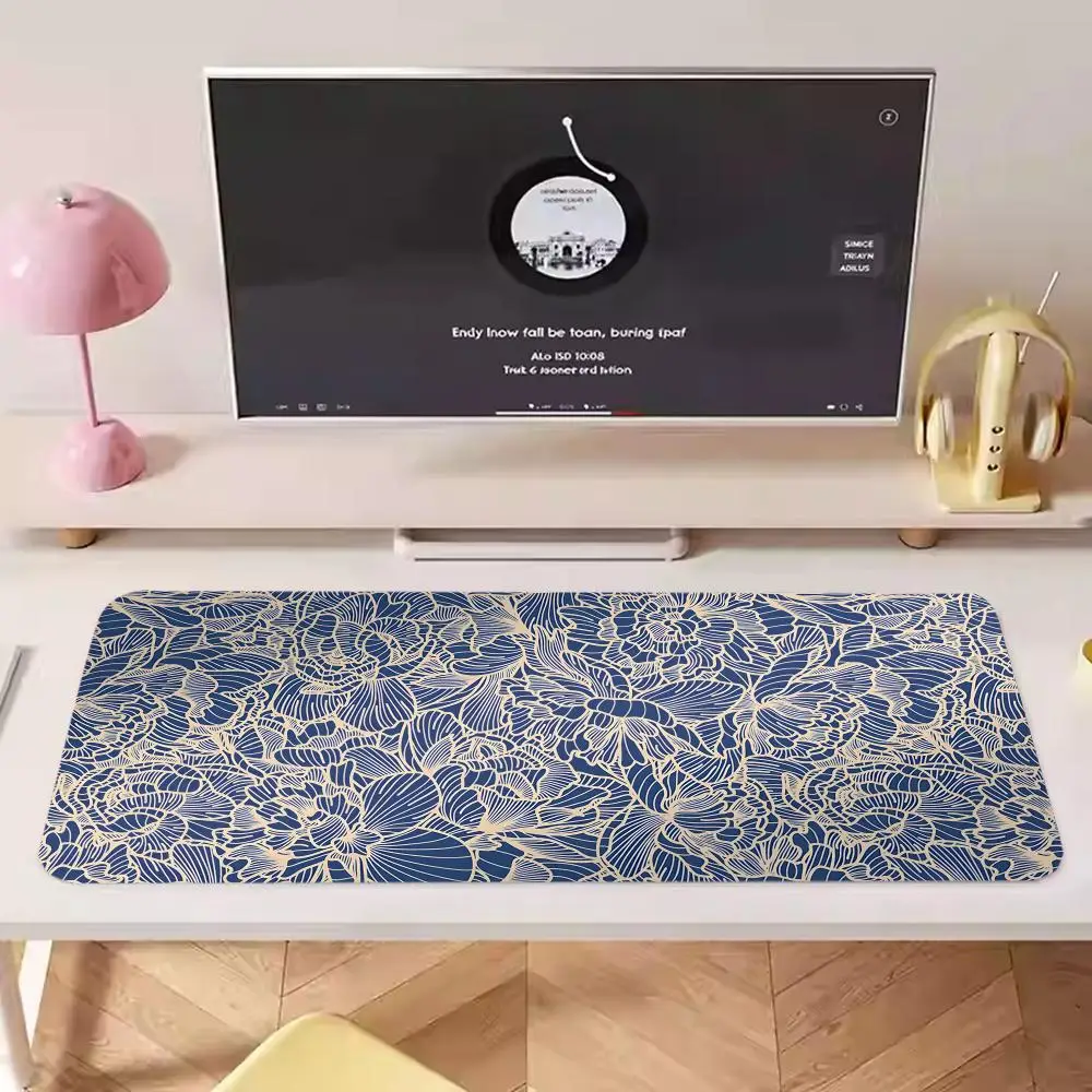 Pattern  Large Mouse Pad, Office Pad, Rubber Anti-Slip Retro Style Mouse Pad Desk Pad, Pc Accessories ，Desk Accessories.