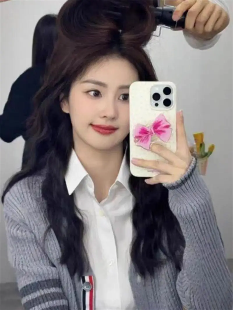 

Женский вязаный свитер Winema Xiaoxue с V-образным вырезом, приталенный, белый, из чистой шерсти, осенне-зимний, модный, для повседневной носки, стандартный крой