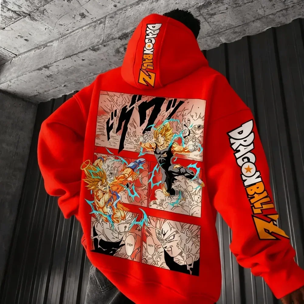 Dragon Ball Comics Co. – bedruckter Kapuzenpullover für Damen und Herren, Herbst-/Winterkollektion, lockerer, lässiger Stil, ideal für Partys, Eltern-Kind-Kapuzenpullover. – Detail 4