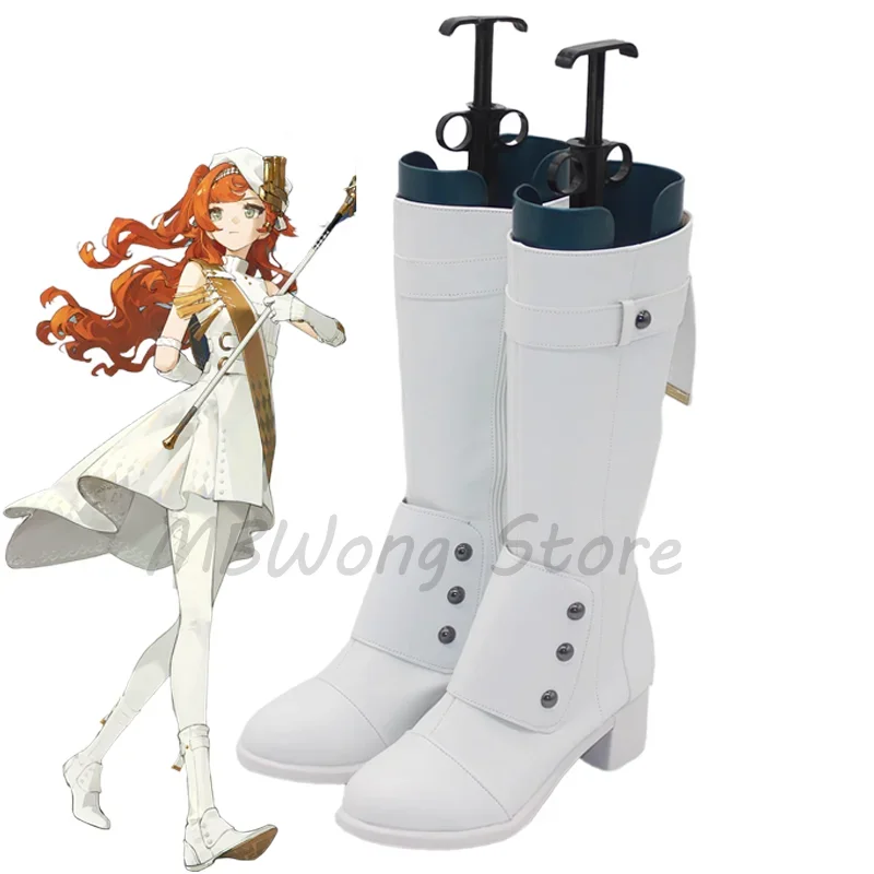 

FC6Game Reverse1999 Sonetto Cosplay Shoes White Boots Miss Role Play Uniform Halloween Carnival Party Outfit Christmas Pr@FC8！