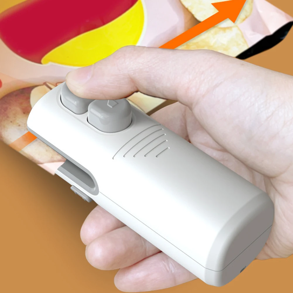 Rechargeable Mini Food Sealer Handheld Portable 2-in-1 Sealer & Cutter, Multi-functional. Dorm Room Must-have