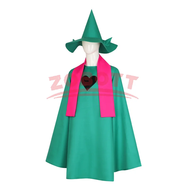 عباءة بقلنسوة من Undertale Ralsei عباءة علوية من Deltarune التأثيرية مع وشاح قبعة زي الهالوين