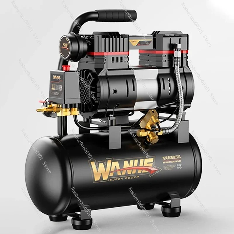 800W-1690W Silent Air Compressor - 10L-30L Portable Tank for Car Tires/Paint Spraying/Carpentry (Home & Workshop)