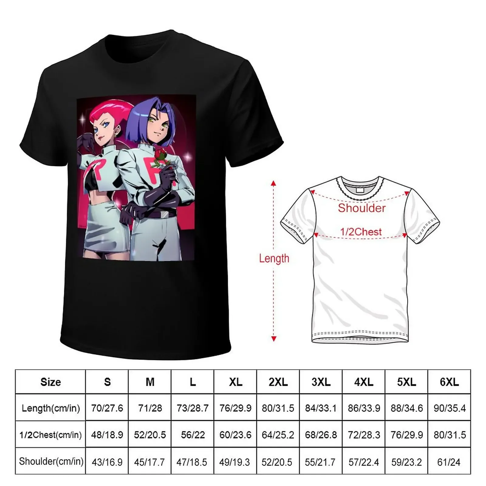 Jessie & James T-Shirt anime tshirt oversized plus sizes korean fashion shirts men