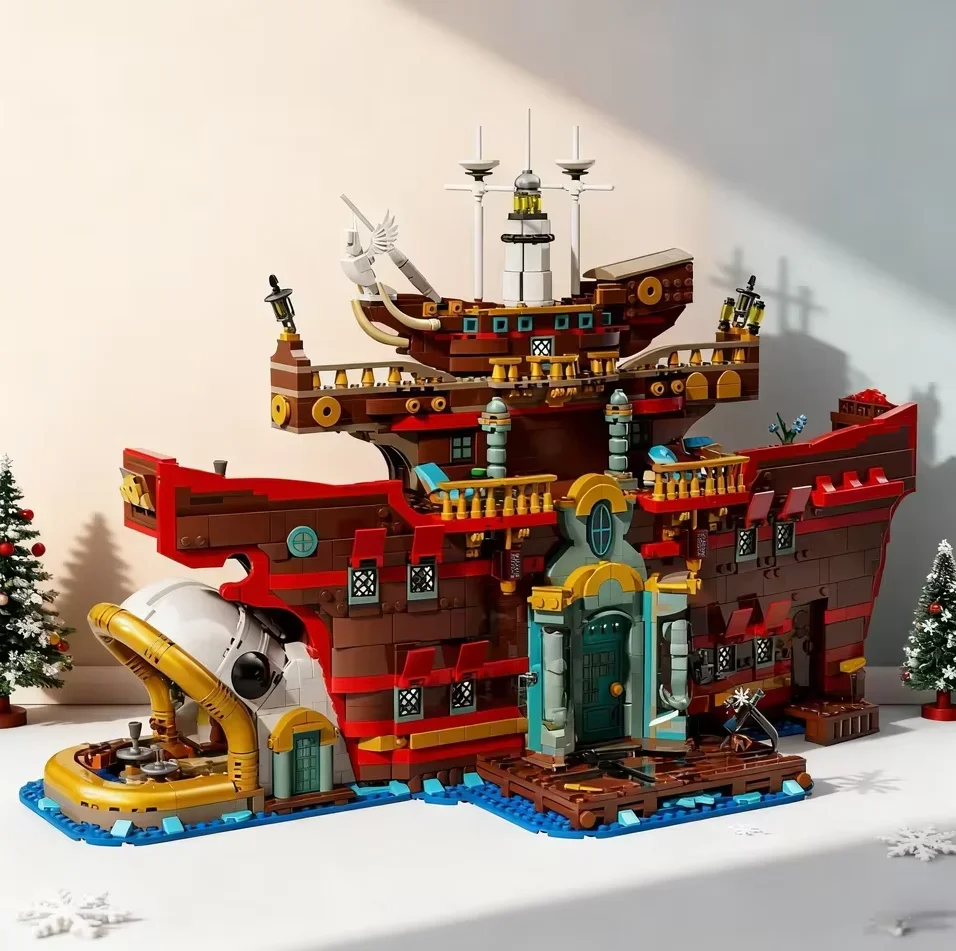 

New 3402 PCS Floating Restaurant Building Blocks Compatible Brick Set Adult and Children Christmas Gift 75640