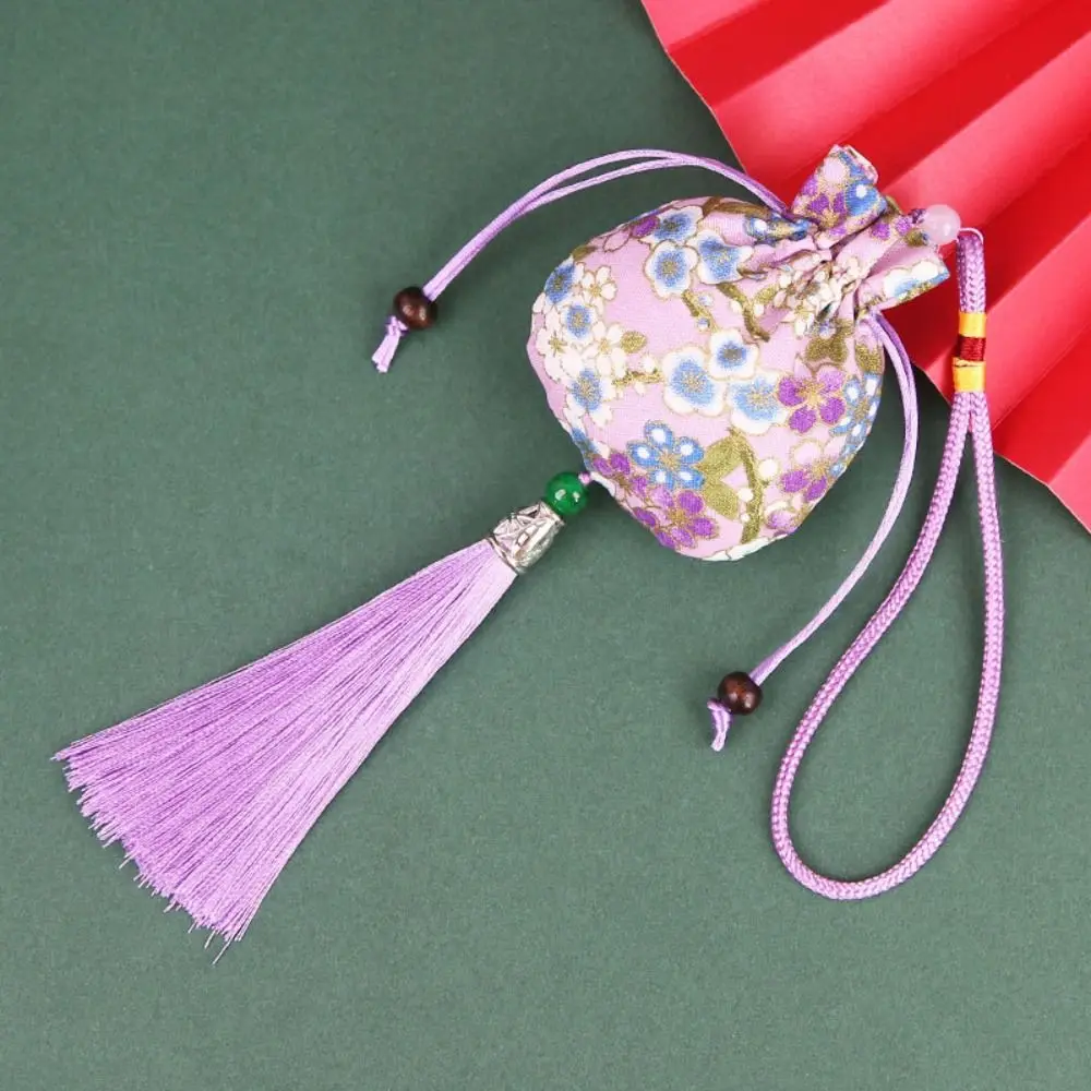 

Retro Printing Cloth Sachet Hanging Small Pouch Chinese Style Sachet Bedroom Decoration Coin Purse Car Pendant Girl