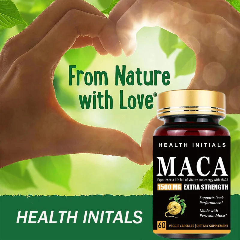 Extra Potency & High Purity - Maca Supplemental Capsules for Men, Boosts Energy, Mood & Performance