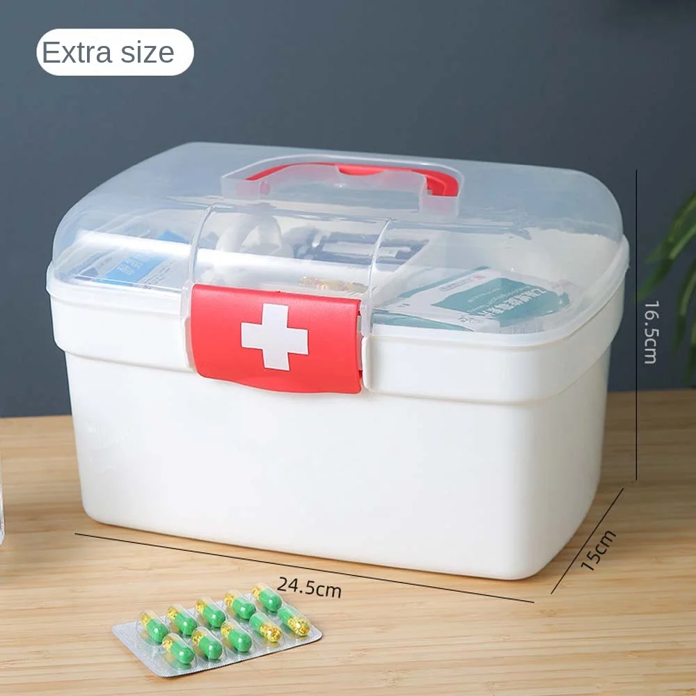 Multi-layer Large Pill Box Large Capacity Domestic Medicine Box Pill Storage Organizer Portable Medicine Tablet Container