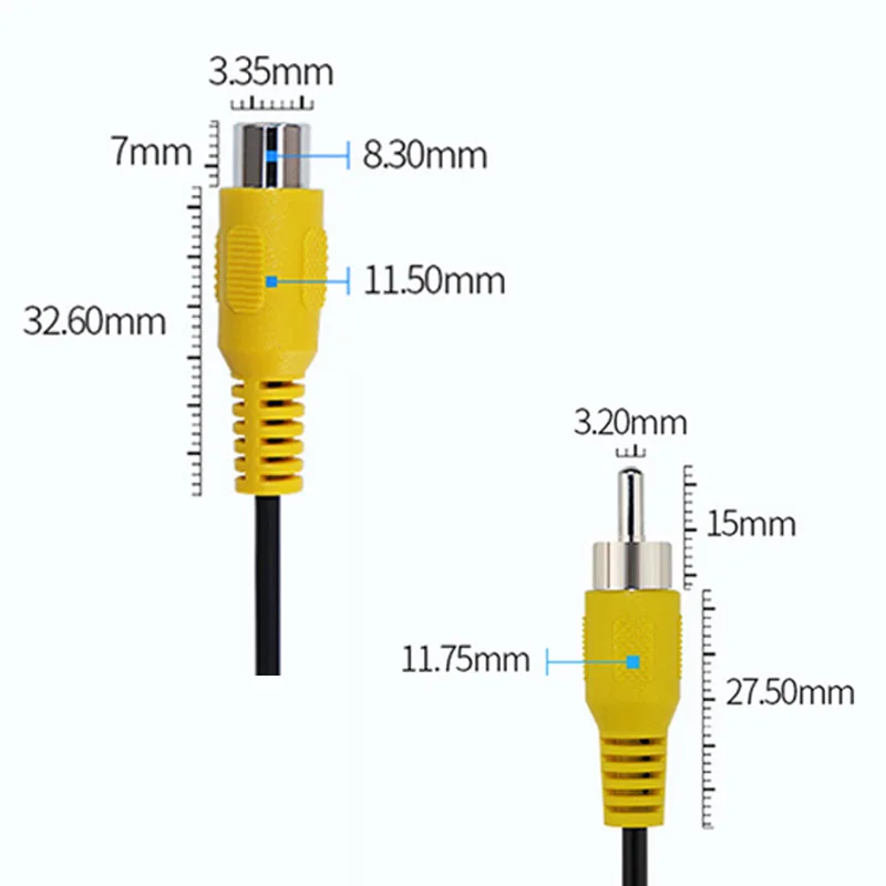 Auto Achteruitrijcamera RCA Draad 6m 10m 15m 20m Video Kabel Voor Voertuig Reverse Multimedia monitor Uitbreiding AV Cord Medeplichtige