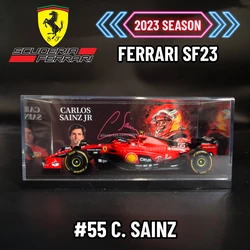 Bburago 1:43 F1 2023 Ferrari SF23 Car Model Replica Signature Showcase Formula 1 Diecast Miniature Figure Xmas Gift Kid Boy Toy