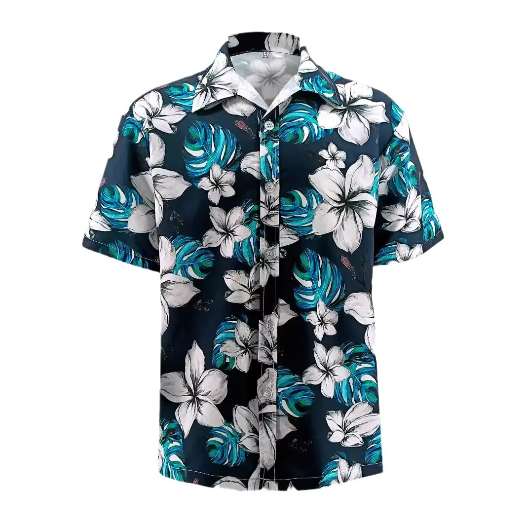 Mens Designer Summer Sale Clothes Hawaiian Flowers Shirt Men's Loose Beach Vacation Short Sleeve Printed Shirt EU Size