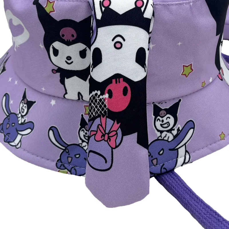 Anime Kuromi Stitch Eimer Hut mit springenden Ohren für Mädchen Jungen Airbag Moving Ear Cosplay Hüte Halloween Geburtstagsgeschenke