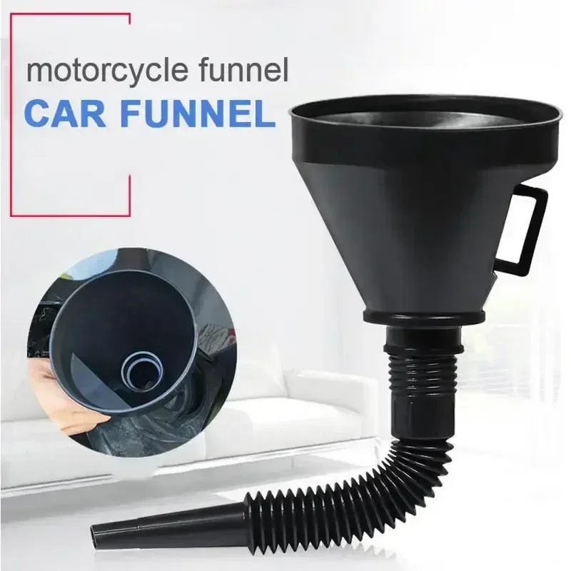 2 in 1 Plastic Funnel Can Spout For Oil Water Fuel Petrol Diesel Gasoline Car High Quality Funnel for Fuel Car Accessories