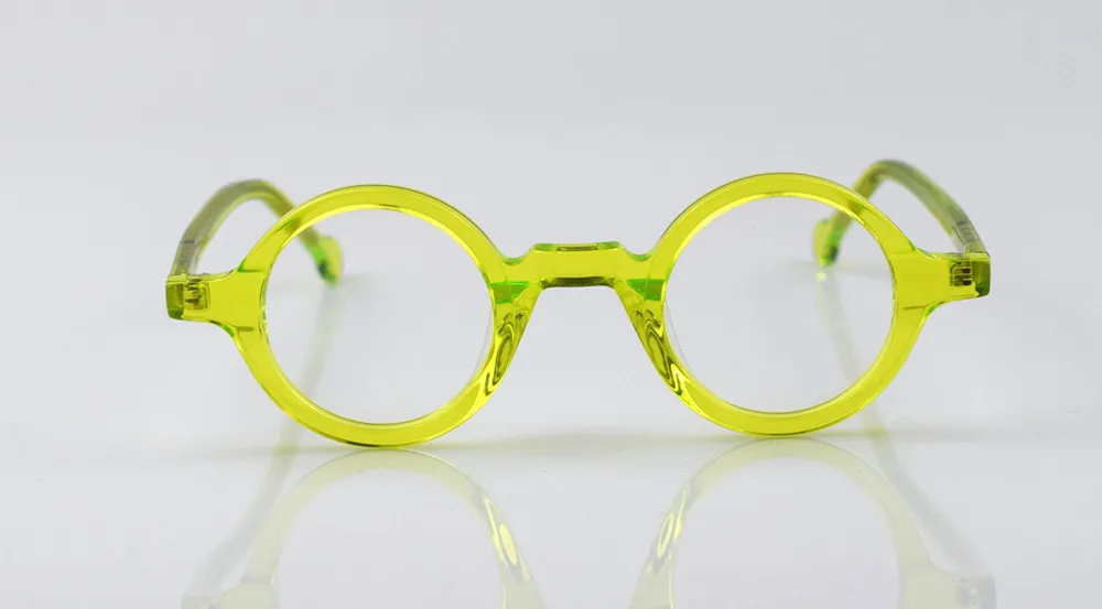 HONKAN Kleine Acetat-Brillenfassung Vintage Runde Handgefertigte Vollrand-Brillengestelle für Herren und Damen Kurzsichtigkeit Lesebrille – Detail 38