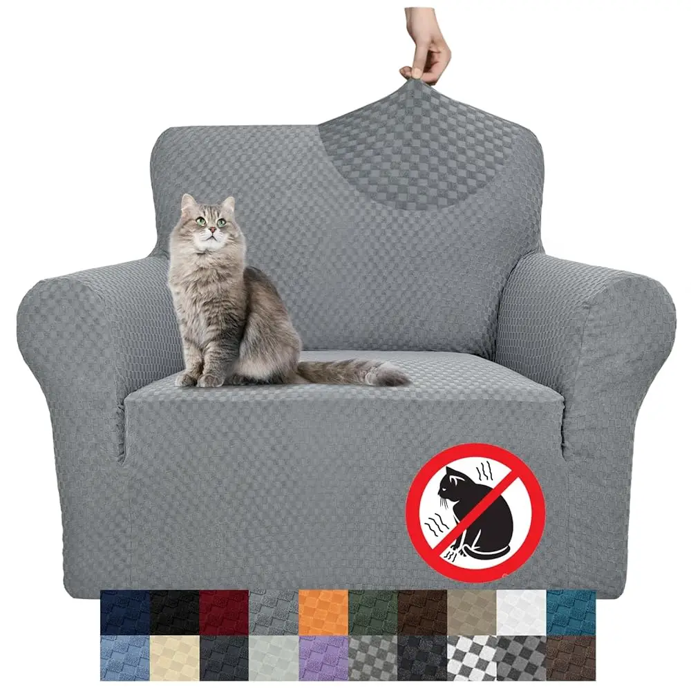 

Couch Cover Latest Jacquard Design High Stretch Sofa Chair Covers For Living Room, Pet Dog Cat Proof Armchair Slipcover Non