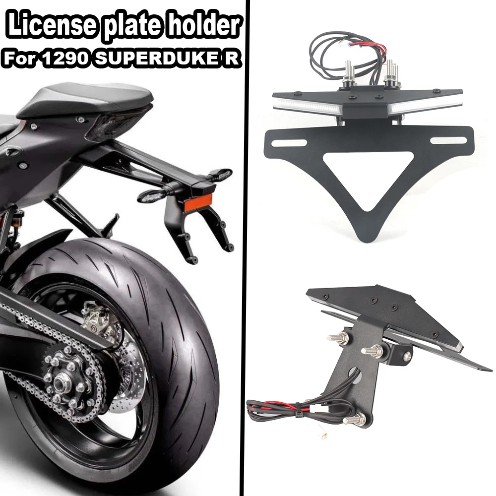 

For 1290 Super duke R 2020-2025 Motorcycle Accessories Rear Short Tail License Plate Holder Tailstock Bracket Kit Turn light