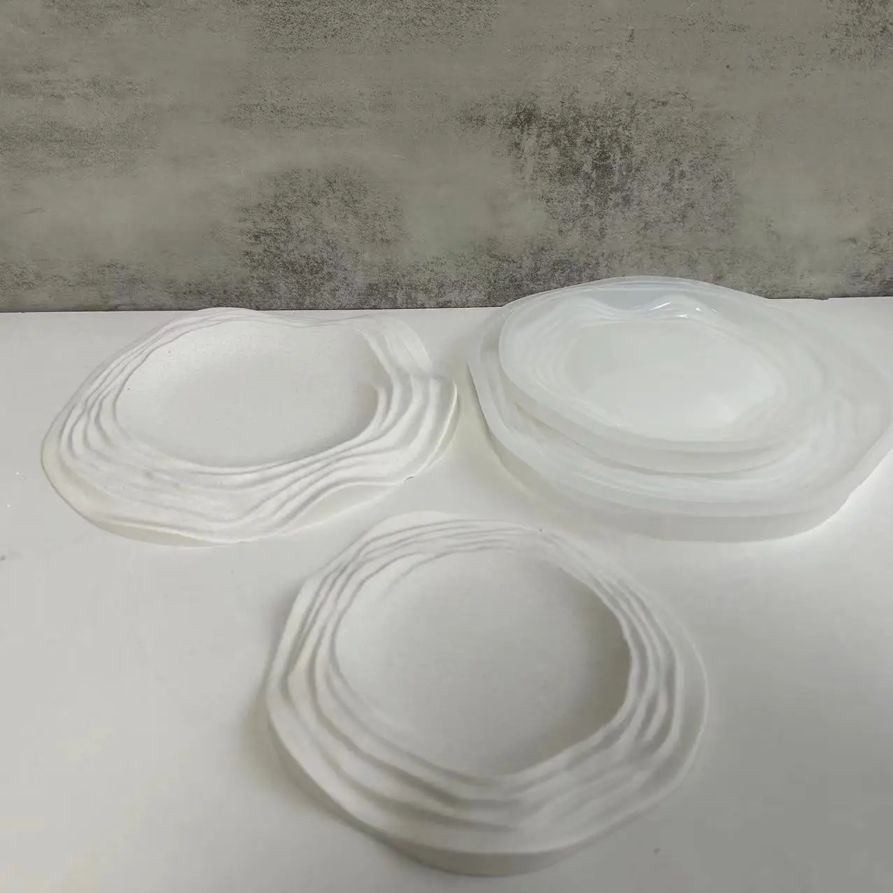 Gypsum Plate Silicone Mold DIY Concrete Mountain Tray Silicone Mold