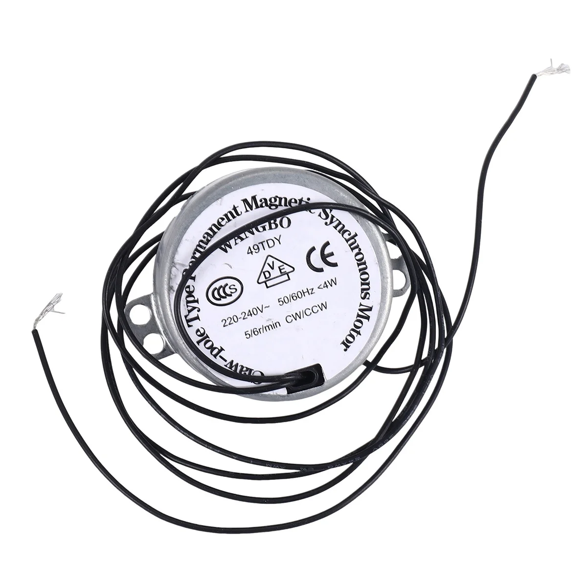Motore sincrono con ventola con diametro dell'albero CA 220 V-240 V 5/6 giri/min 4 W 50/CCW 7 mm - [SSR]