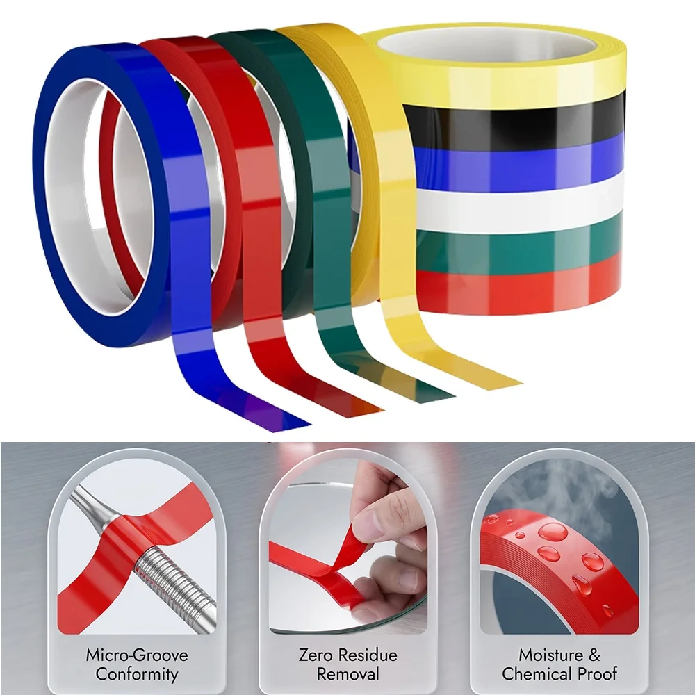 3 Rolls Dental Instrument Color Coding Tape Autoclavable Dentistry Handpiece Tools Identification Marker Tape for Dental Clinic