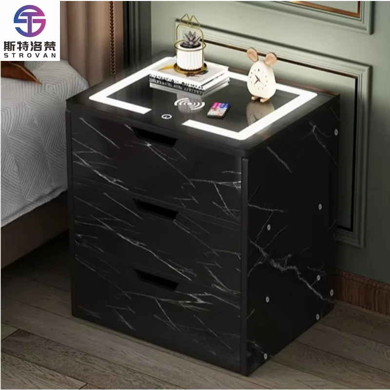 Modern Style Wooden Bedroom Furniture Set High Quality Includes Nightstands and Wardrobe Frame for Home Design