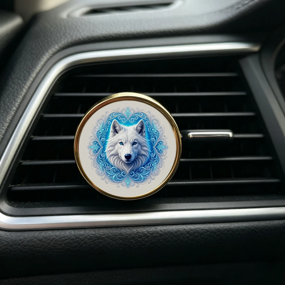 Premium Wolf Head Car Air Freshener Vent Clip Elegant Car Interior Ornament Durable Auto Scent Diffuser Exquisite Festival Gift