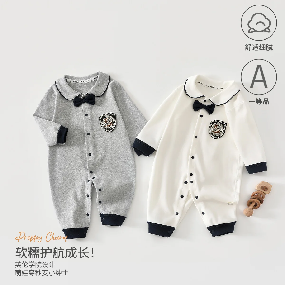 

Хлопковый комбинезон для маленьких мальчиков, наряд на первый день рождения, милый цельный комбинезон для новорожденных, комбинезон для младенцев