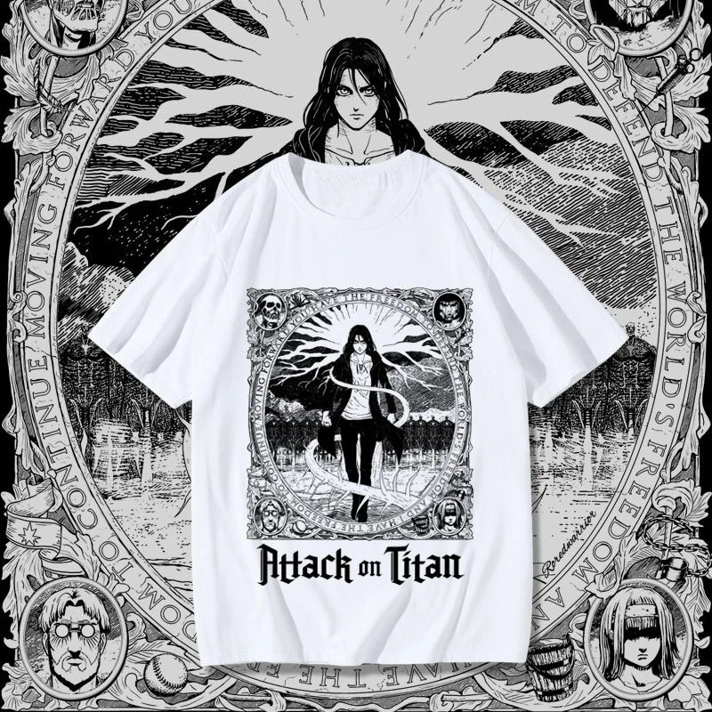

Bandai Genuine Attack Giant Tide Brand Joint T-Shirt Japanese Animation Second Dimension Allen Pure Cotton Short Sleeves