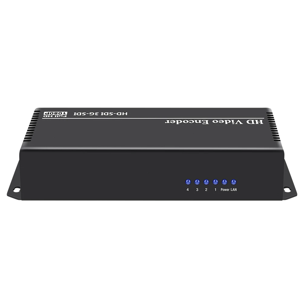 4 Channels HEVC H.264 H.265 SD HD 3G SDI to IP Live Video Streaming Encoder Converter with RTMPS HTTP RTSP RTMP UDP ONVIF HLS