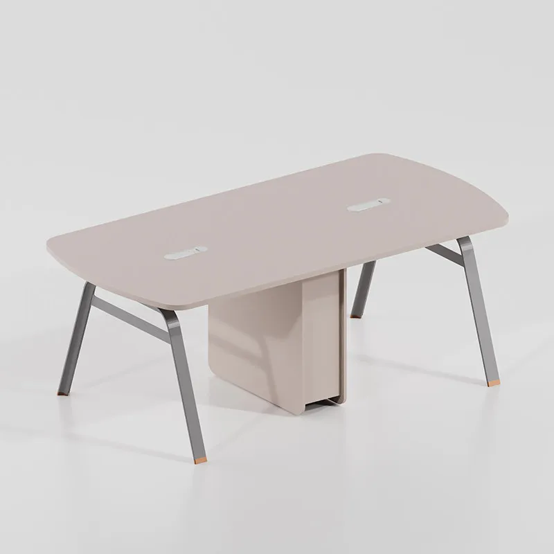 CX conference small long table 6-8 people oval office negotiation table and chair combination is simple