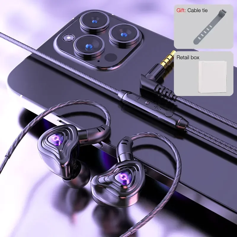 Eardeco 3,5mm kabel gebundene Kopfhörer mit Mikrofon Gaming vol Steuerung kabel gebundener Kopfhörer Hifi-Kopfhörer Bass-Kopfhörer-Headset mit Mikrofon